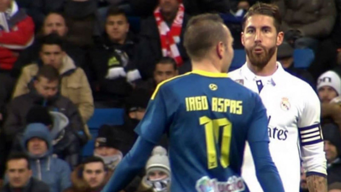 Kapten Real Madrid, Sergio Ramos, ludahi lawan.