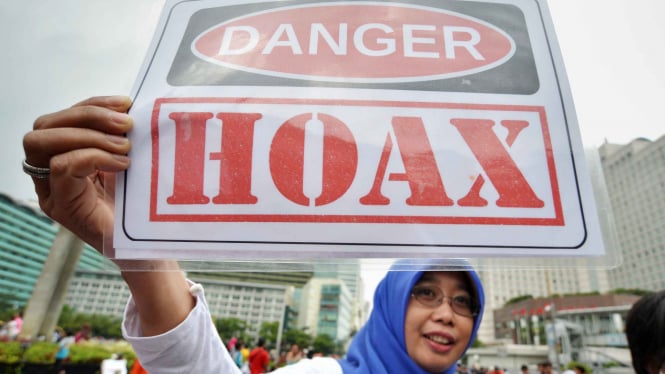 Aksi kampanye anti-hoax di Jakarta beberapa waktu lalu.