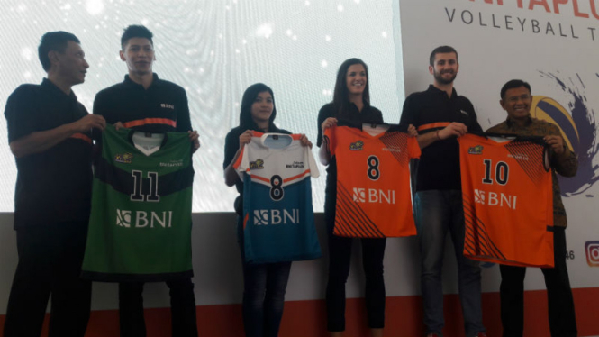 Peluncuran tim BNI Taplus untuk Proliga 2017