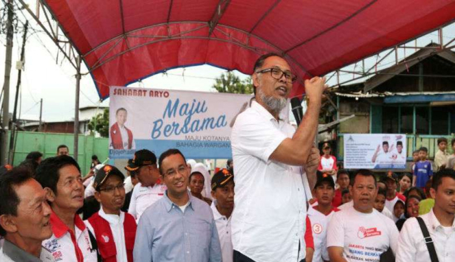 Mantan Wakil Ketua KPK Bambang Widjojanto berkampanye bersama Anies Baswedan