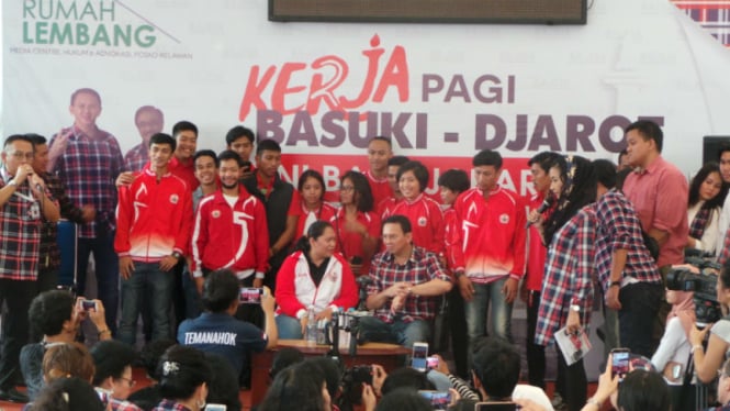 Atlet PON temui Ahok di Rumah Lembang