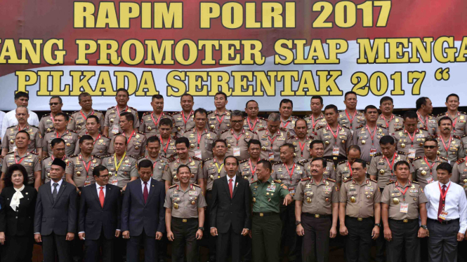 Presiden Jokowi Hadiri Rapim Polri