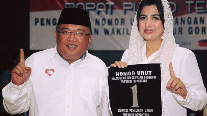 Hana Hasanah Fadel (kanan), calon Gubernur Gorontalo.