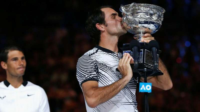 Petenis Swiss, Roger Federer, juara Australia Open 2017