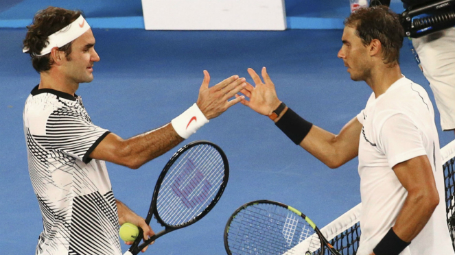 Roger Federer menang atas Rafael Nadal di Australian Open.