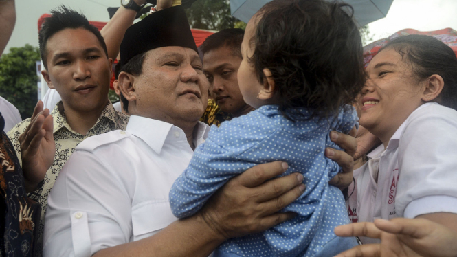 Prabowo Subianto saat bantu Anies-Sandi kampanye
