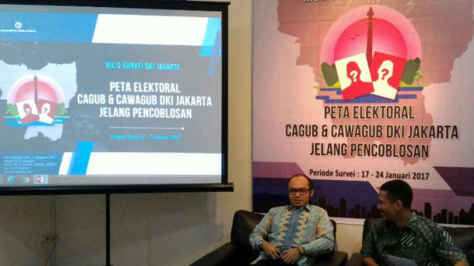 Survei Charta Politika soal elektabilitas calon gubernur dan wakil gubernur DKI