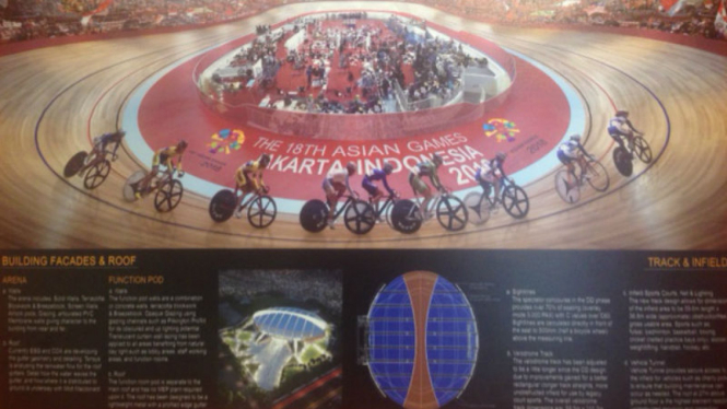 Desain interior velodrome untuk Asian Games 2018