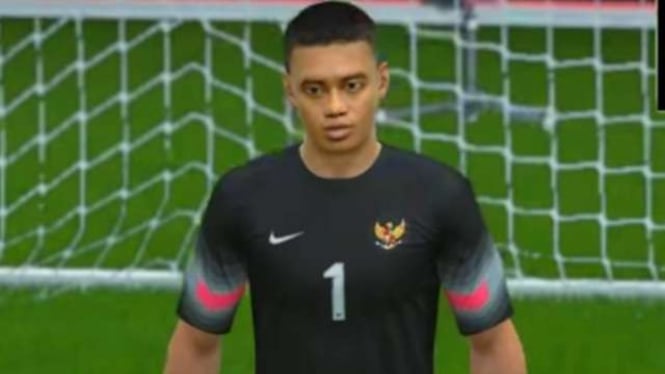 Penampilan sosok kiper timnas Indonesia, Kurnia Meiga di game FIFA 2016