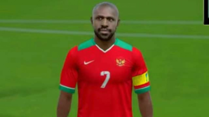 Penampilan sosok bomber timnas Indonesia, Boaz Solossa di game FIFA 2016