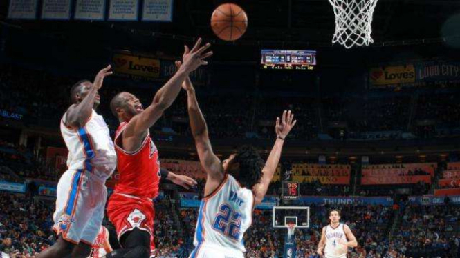 Laga NBA antara Chicago Bulls kontra Oklahoma City Thunder