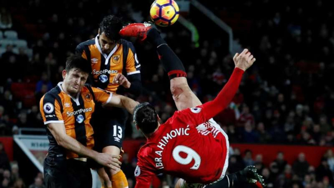 Pertandingan Manchester United kontra Hull City di ajang Premier League