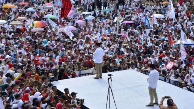 Kampanye akbar Anies-Sandi di Lapangan Banteng, Minggu, 5 Februari 2017.