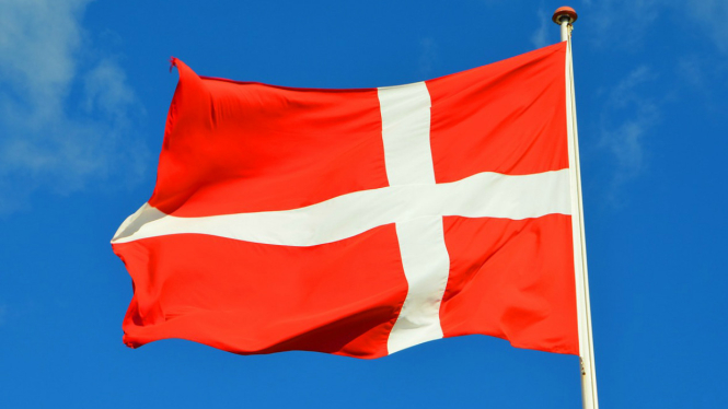 Ilustrasi bendera Denmark