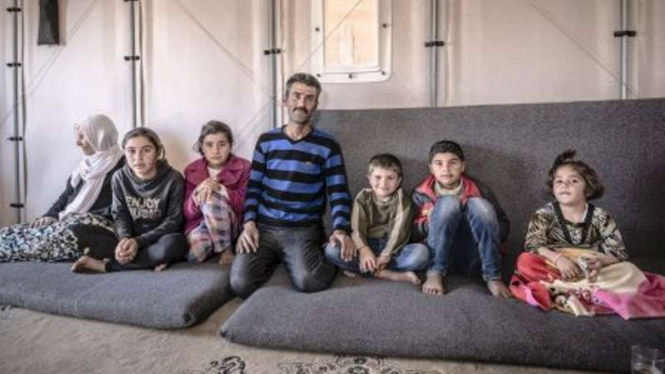 Anak-anak Suriah di pengungsian.