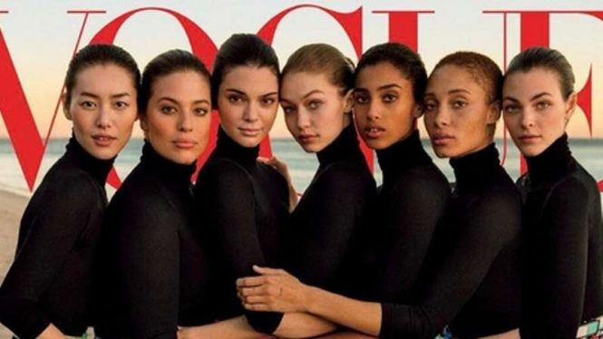 Tujuh model di sampul Vogue edisi Maret 2017