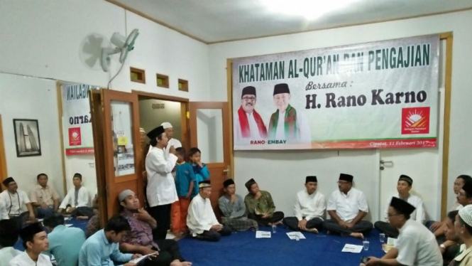 Aktivitas Rano Karno di hari terakhir kampanye