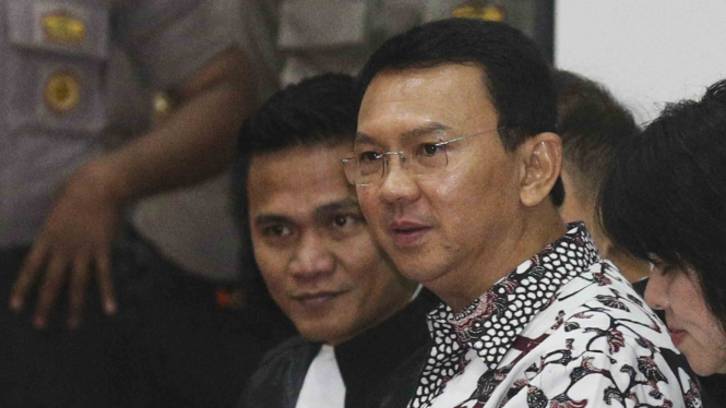 Basuki Tjahaja Purnama di ruang sidang PN Jakarta Utara