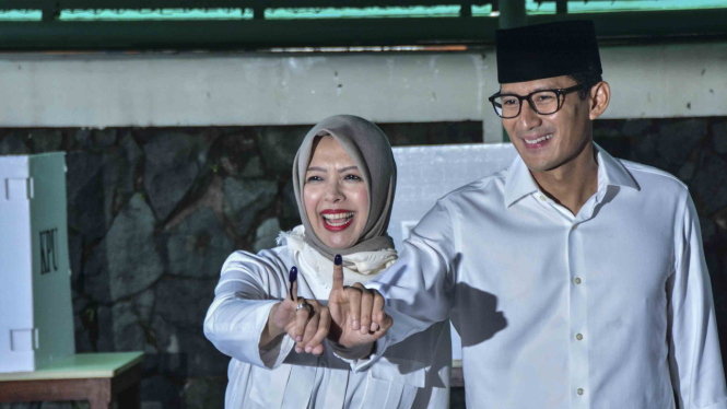 Sandiaga Uno dan istri