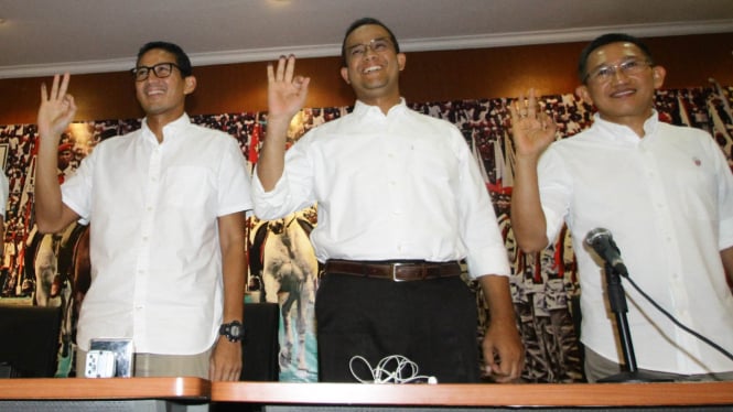 Pasangan Anies Baswedan dan Sandiaga Uno