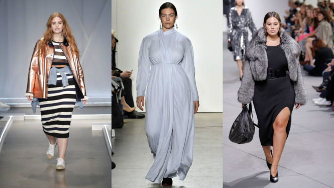 Model bertubuh gemuk di New York Fashion Week