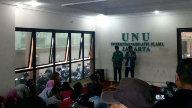 Konferensi pers Universitas Nahdlatul Ulama