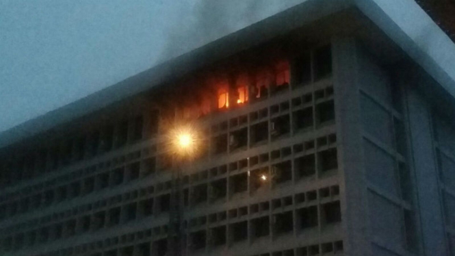 Gedung Mabes TNI AU terbakar