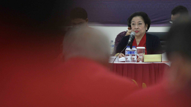 Megawati ketika Rakornas PDIP terkait Pilkada Serentak 2017