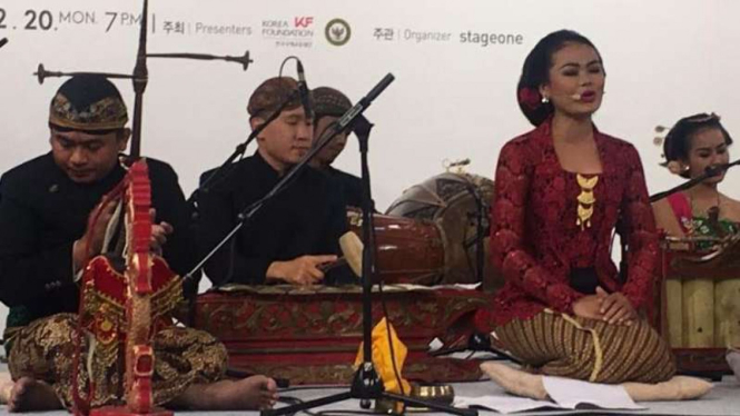 Pertunjukan Gamelan Indonesia di Seoul, Korea Selatan, 20 Februari 2017. Pertunjukan itu sejenak mengalihkan publik Korea dari K-Pop.