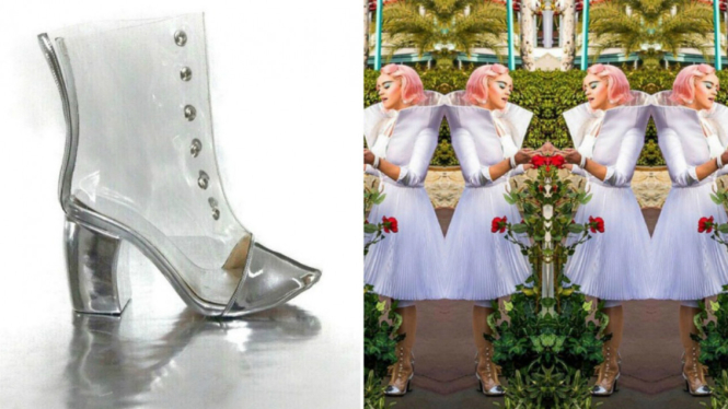 Katy Perry mengenakan sepatu rancangan Rinaldy A Yunardi.