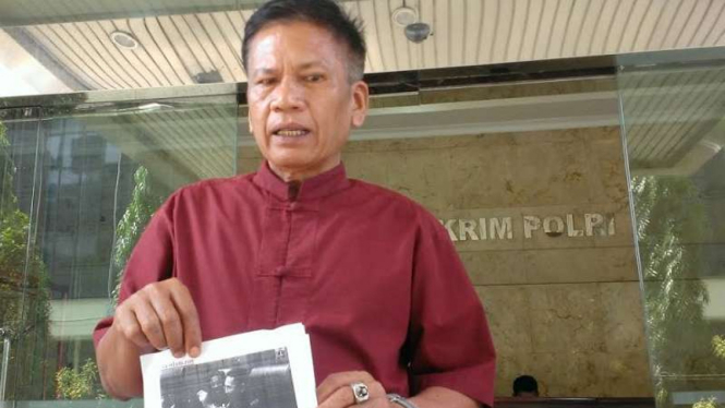 Damai Hari Lubis usai laporkan Ahok dan Djarot di Bareskrim, Polri.