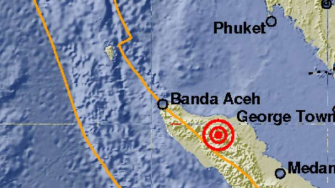 Gempa di Aceh, Jumat, 24 Februari 2017.