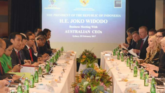 Pertemuan Jokowi dengan para CEO Australia.