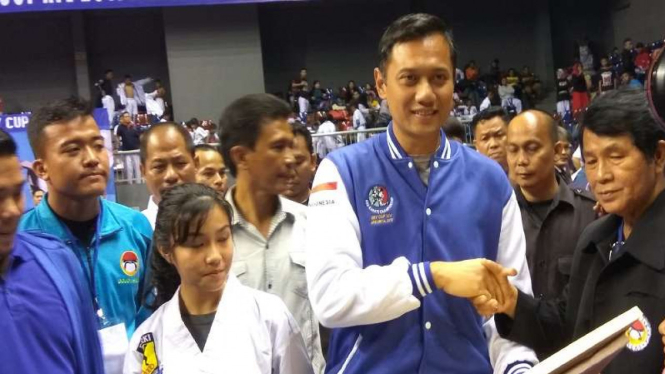 Agus Harimurti Yudhoyono membuka Kejuaraan Karate SBY Cup di Kelapa Gading