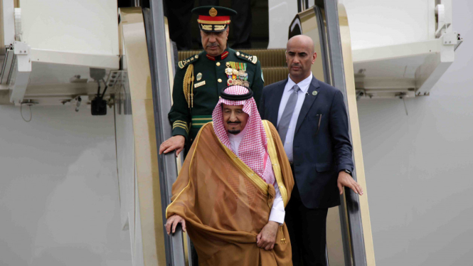 Raja Arab Saudi, Salman bin Abdulaziz Al-Saud, tiba di Indonesia pada 1 Maret 2017.