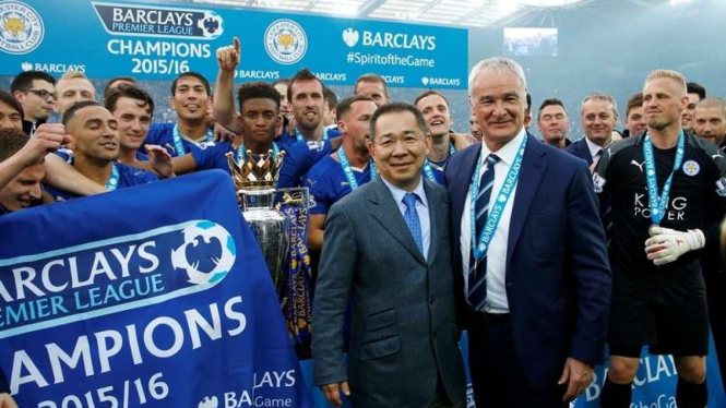 Leicester City saat menjuarai Premier League musim 2015/2016