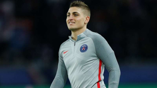 Gelandang Paris Saint-Germain (PSG), Marco Verratti.