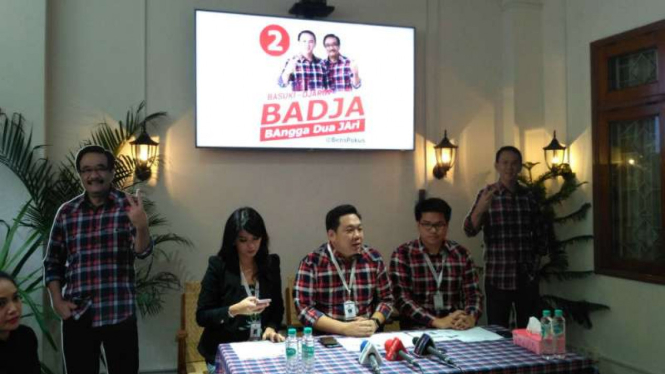 Konferensi pers penggalangan dana kampanye Ahok-Djarot