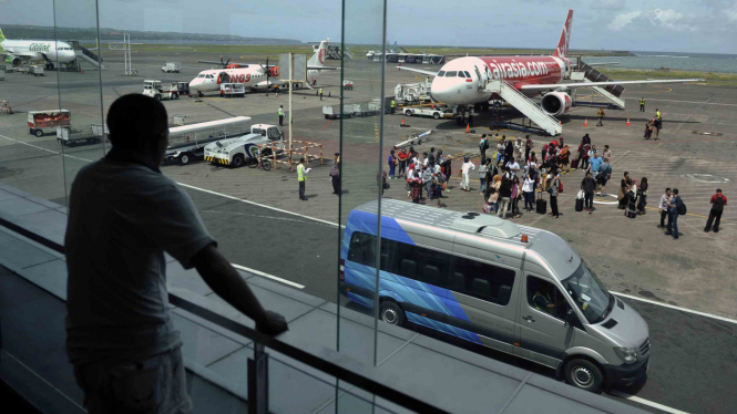 Suasana di Bandara Ngurah Rai Bali.