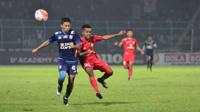 Pemain Arema FC Dendi Santoso saat tampil di Piala Presiden 2017