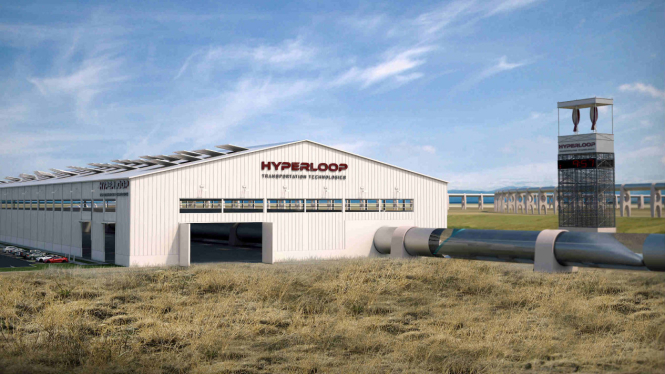 Ilustrasi uji jalur Hyperloop