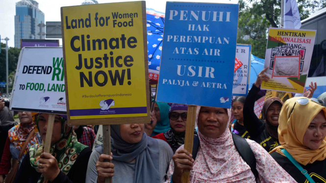 Perempuan Indonesia dalam Aksi Hari Perempuan Internasional.