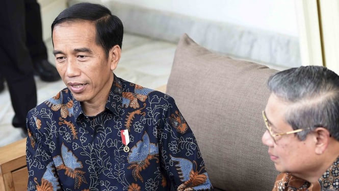 Presiden Jokowi Terima SBY di Istana Merdeka