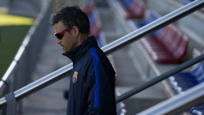 Pelatih Barcelona, Luis Enrique.