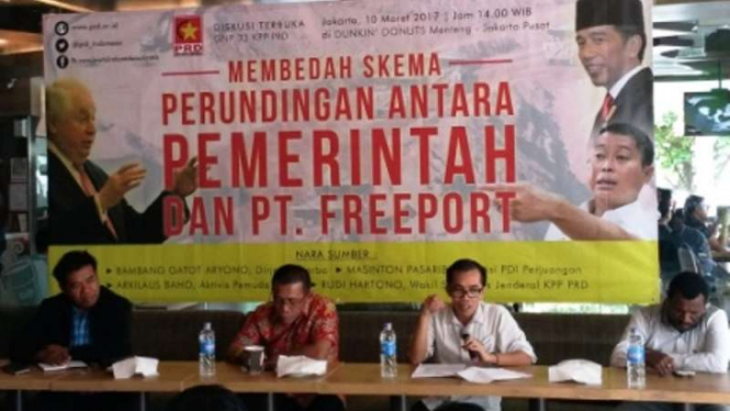 Diskusi membedah skema perundingan antara Pemerintah dan PT Freeport Indonesia.