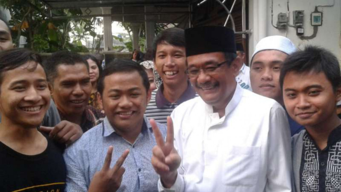 Calon wakil gubernur DKI Djarot Saiful Hidayat di Malang, Jawa Timur.