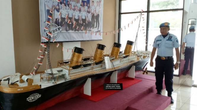 Kapal Titanic buatan narapidana di Rutan Cilodong