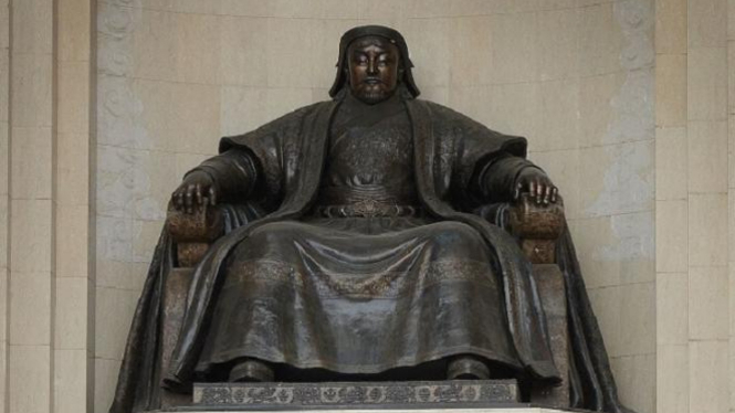 Patung Genghis Khan.