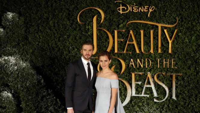 Dan Stevens dan Emma Watson di Premier Beauty and the Beast.