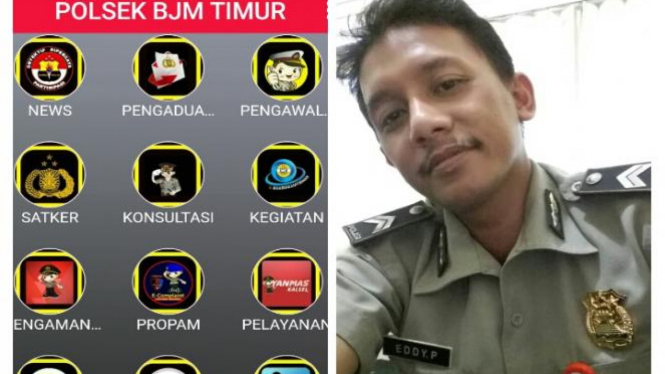 Aplikasi android yang dibuat Briptu Eddy.